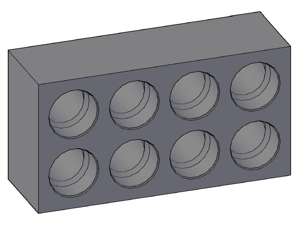 Endmuffenstein 2x4